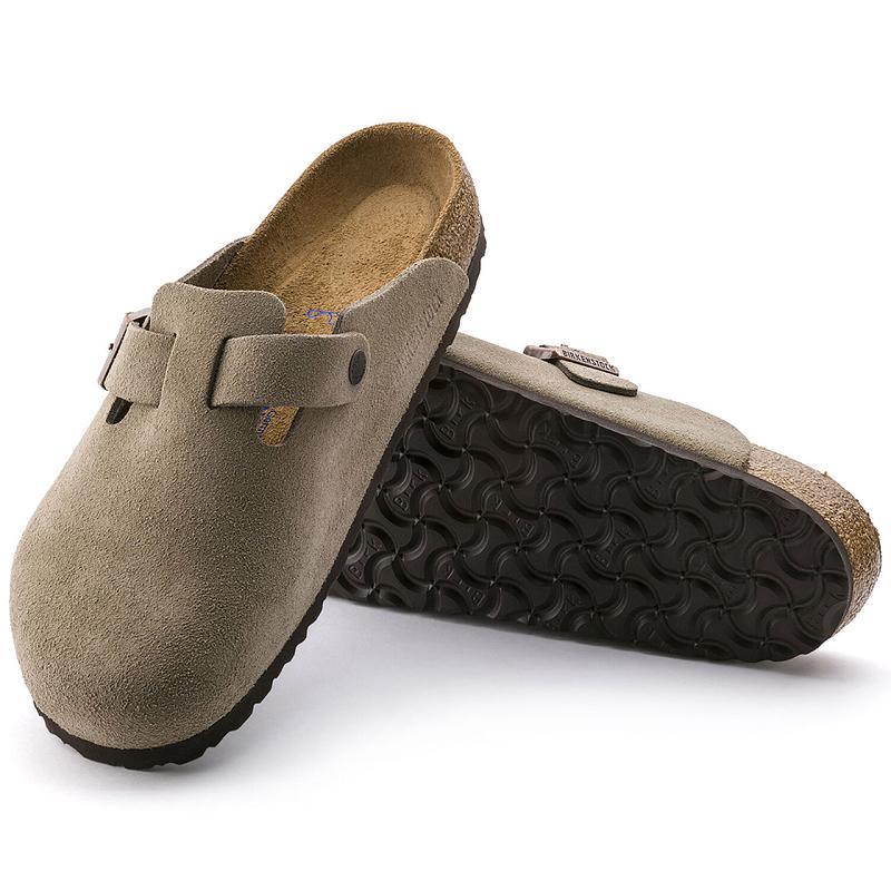 Boston Birkenstock Soft Footbed Semisove Damske Siva Hnede | SK 233FDN